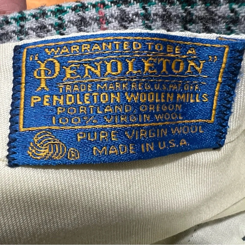 Vintage Pendleton Wool Houndstooth Country Traditionals Pants size 32 new USA